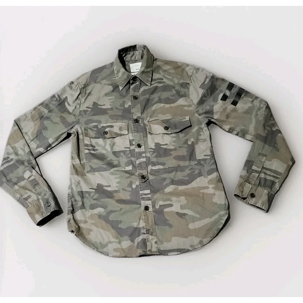 Original Denim 1975 Mens‎ Shirt Small Camouflage Button Up